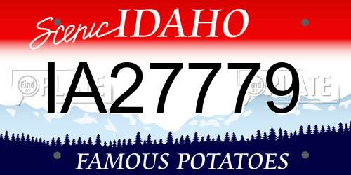 IA27779 Idaho License Plate