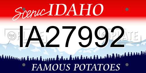 IA27992 Idaho License Plate