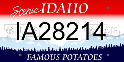IA28214 Idaho License Plate
