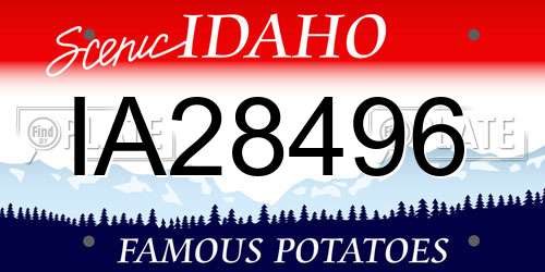 IA28496 Idaho License Plate
