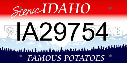 IA29754 Idaho License Plate