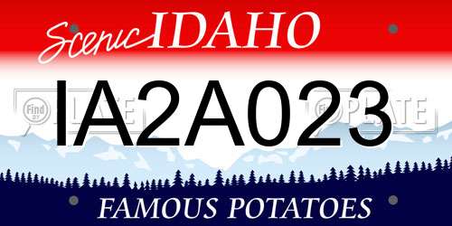 IA2A023 Idaho License Plate