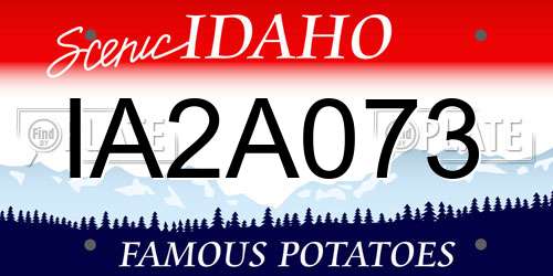 IA2A073 Idaho License Plate