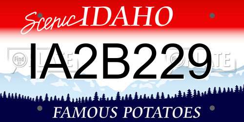 IA2B229 Idaho License Plate