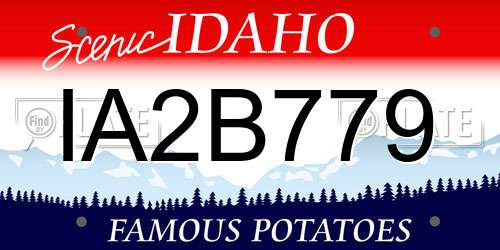 IA2B779 Idaho License Plate