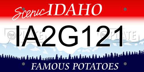 IA2G121 Idaho License Plate