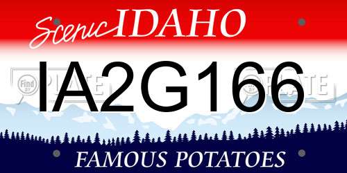 IA2G166 Idaho License Plate