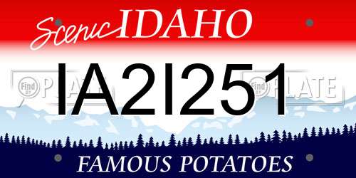 IA2I251 Idaho License Plate
