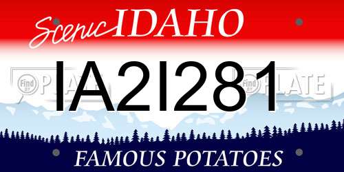 IA2I281 Idaho License Plate