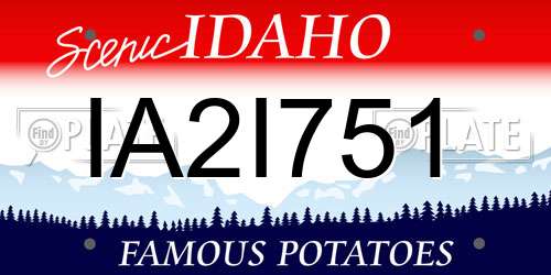 IA2I751 Idaho License Plate