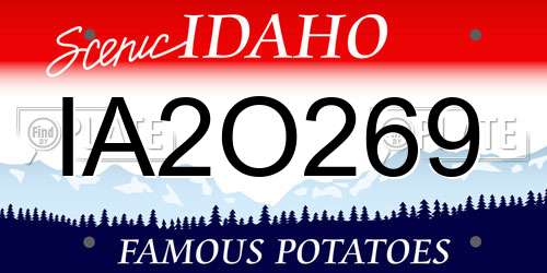 IA2O269 Idaho License Plate