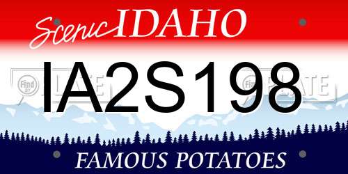 IA2S198 Idaho License Plate