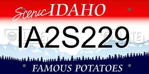 IA2S229 Idaho License Plate