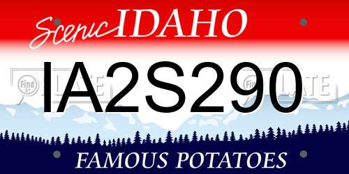 IA2S290 Idaho License Plate