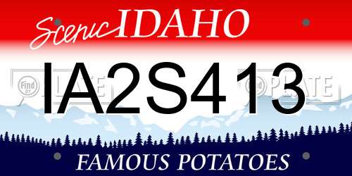 IA2S413 Idaho License Plate