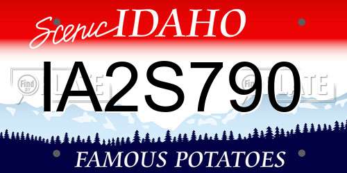 IA2S790 Idaho License Plate