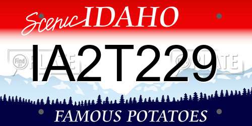 IA2T229 Idaho License Plate
