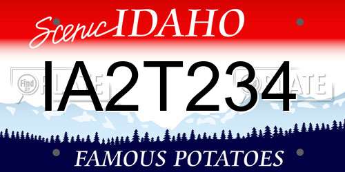 IA2T234 Idaho License Plate