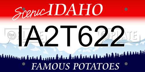 IA2T622 Idaho License Plate