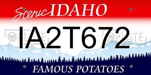 IA2T672 Idaho License Plate