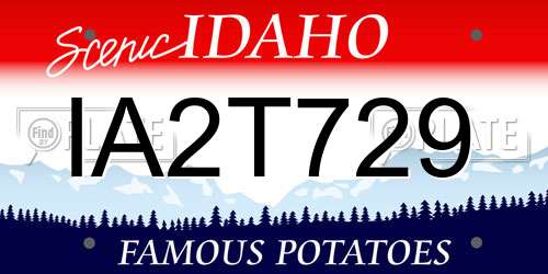 IA2T729 Idaho License Plate