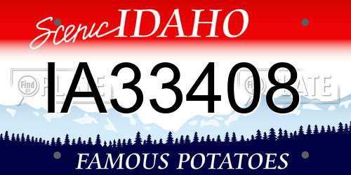 IA33408 Idaho License Plate