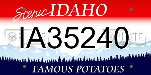 IA35240 Idaho License Plate