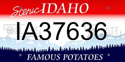 IA37636 Idaho License Plate