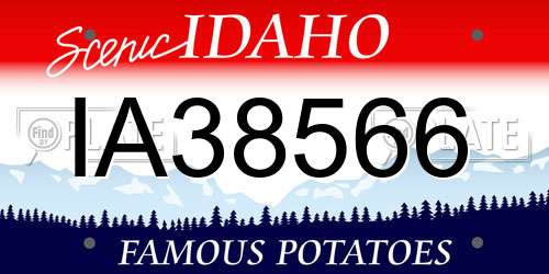 IA38566 Idaho License Plate