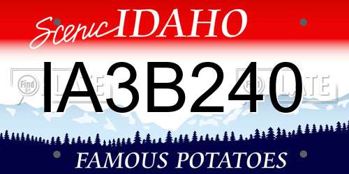 IA3B240 Idaho License Plate