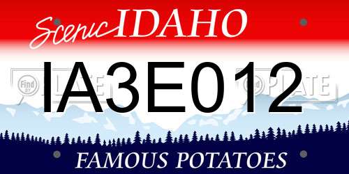IA3E012 Idaho License Plate