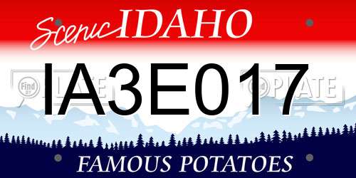 IA3E017 Idaho License Plate