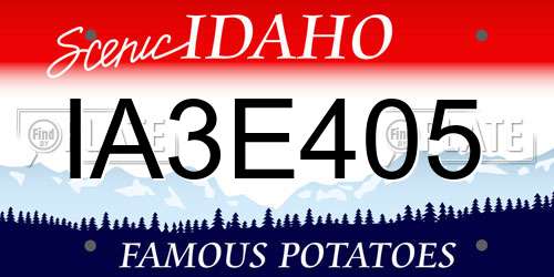 IA3E405 Idaho License Plate