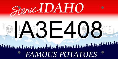 IA3E408 Idaho License Plate