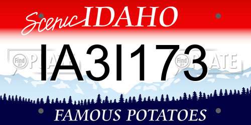 IA3I173 Idaho License Plate