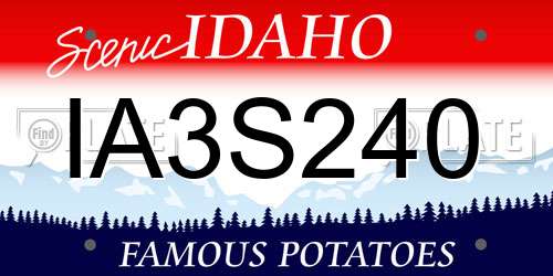 IA3S240 Idaho License Plate