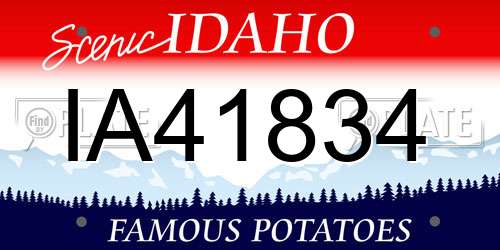 IA41834 Idaho License Plate