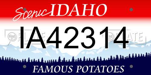 IA42314 Idaho License Plate