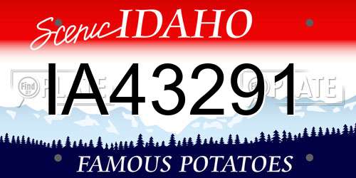 IA43291 Idaho License Plate
