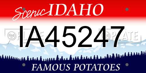 IA45247 Idaho License Plate
