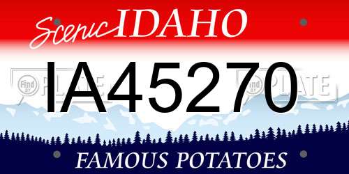 IA45270 Idaho License Plate