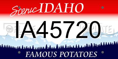 IA45720 Idaho License Plate