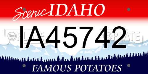 IA45742 Idaho License Plate