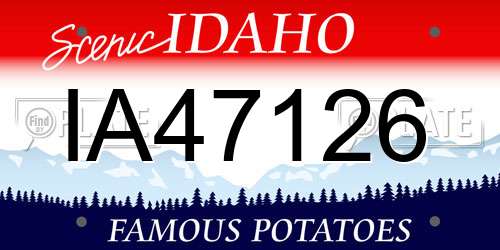 IA47126 Idaho License Plate
