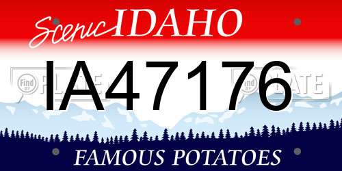 IA47176 Idaho License Plate