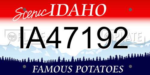 IA47192 Idaho License Plate
