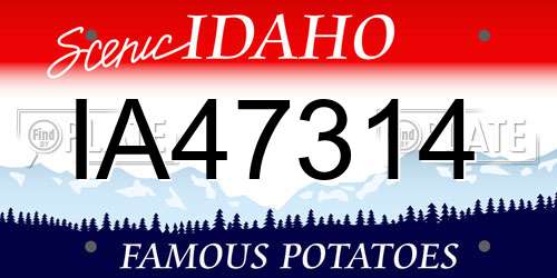 IA47314 Idaho License Plate