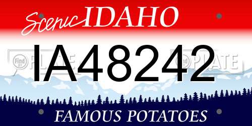 IA48242 Idaho License Plate