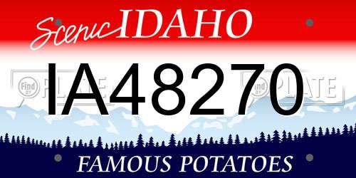 IA48270 Idaho License Plate