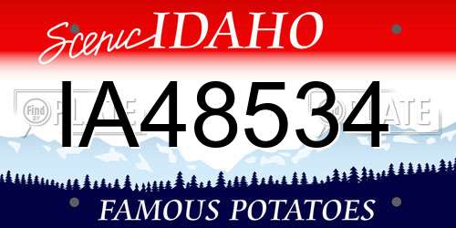 IA48534 Idaho License Plate